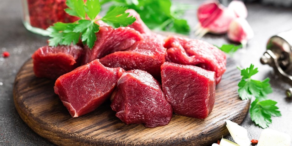 Raw beef meat. Fresh sliced beef sirloin